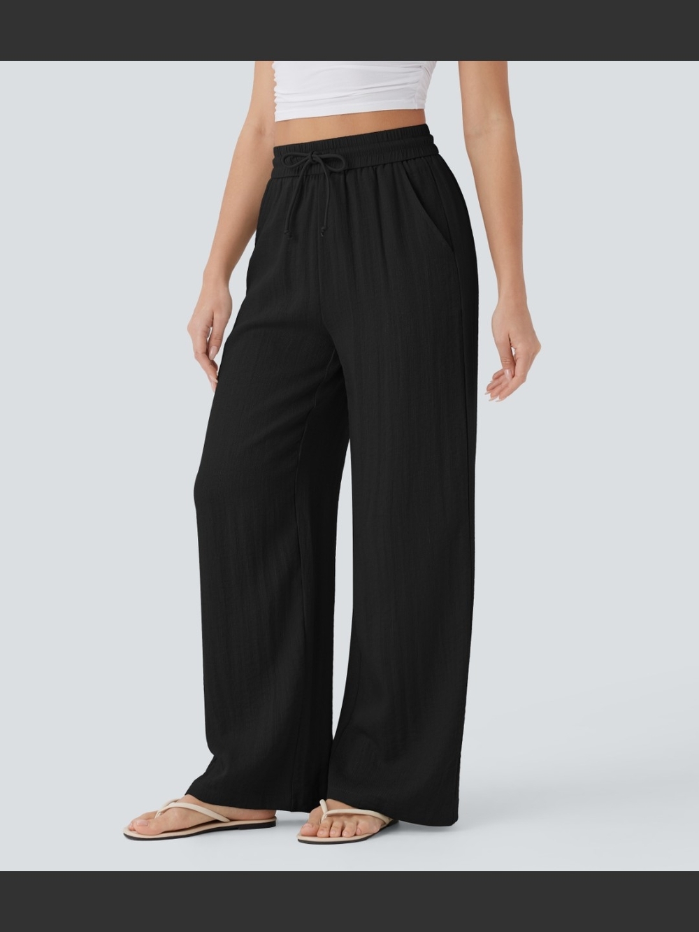 Halara HR Wide Leg Linen Pants